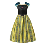 Abito fantasia Principessa Anna per ragazze con sfondo bianco