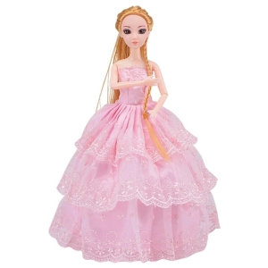 Bambola principessa in stile Barbie per bambine rosa alla moda