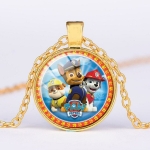 Collana in oro con ciondolo rotondo con 3 personaggi Pat'Patrouille