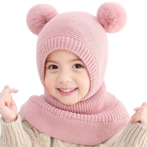 Passamontagna invernale alla moda per bambine da 2 a 6 anni
