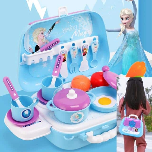 Utensili da cucina Snow Queen per ragazze in scatola blu