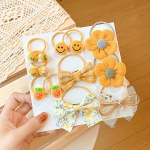 11 pezzi di elastici per capelli per ragazze alla moda