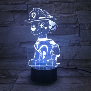 Lampada LED 3D Marcus Patrol per ragazze. Molto originale su un tavolo.