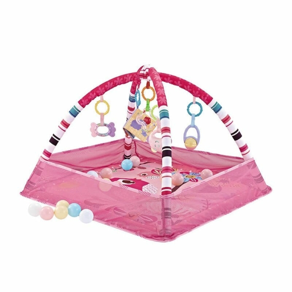 Tappeto da gioco con cancelletti di sicurezza per bambine alla moda