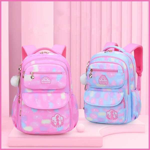 Zaino con motivo principesco per ragazze alla moda