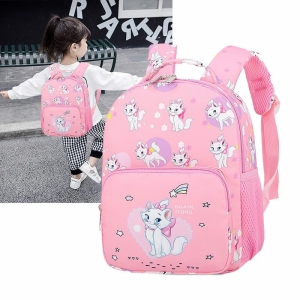 Zaino alla moda con stampa di gatti rosa per le ragazze