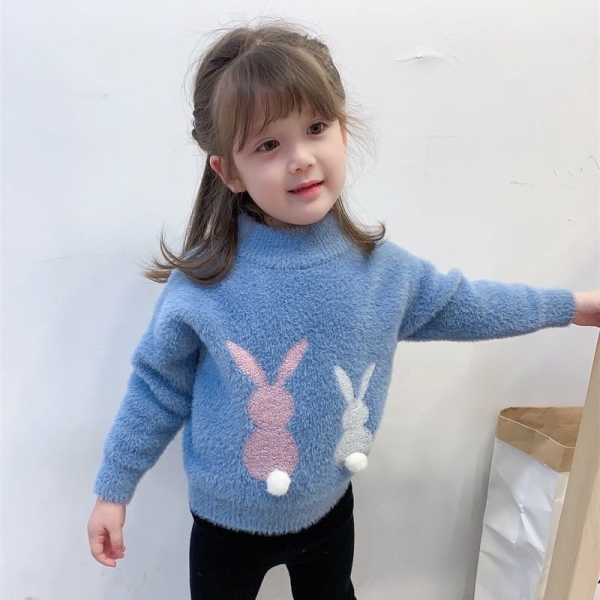 Maglia con coniglio per bambine 35521 6gpcp8