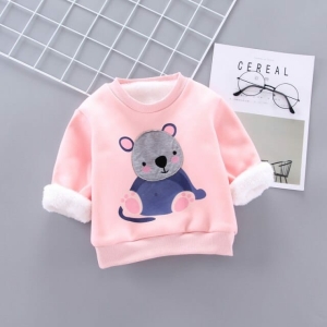 Maglia con panda rosa alla moda per le bambine