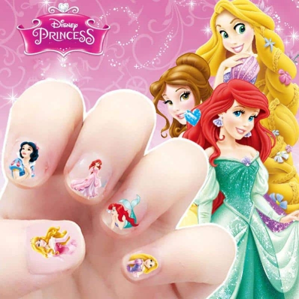 Adesivi per unghie della Principessa Disney per le ragazze con diversi disegni.