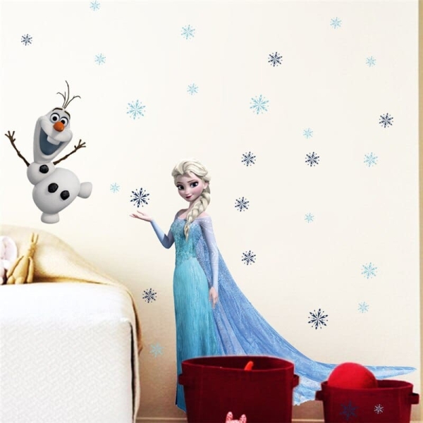 Adesivo murale Elsa e Olaf per ragazze adesivo murale elsa e olaf per ragazze 2