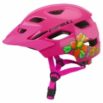 Casco da bici con stampa floreale per ragazze rosa alla moda