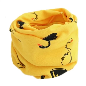 Sciarpa invernale da bambina in cotone giallo e nero