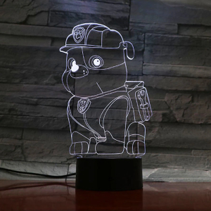 Ruben Pat Patrol 3D Lampada LED per ragazze in una casa