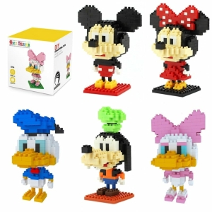 Set di costruzioni Mickey Minnie Donald Daisy e Pluto per bambine con scatola