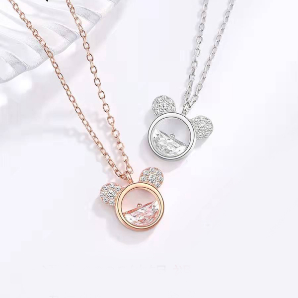 Collana di Topolino con cristalli semplici per ragazze - vari disegni