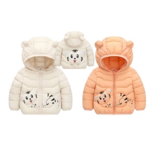 0-36f8dCaldo piumino con zip per bambine, diversi colori disponibili.