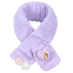 Sciarpa da principessa in peluche viola per le ragazze. Buona qualità e molto confortevole