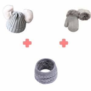 pacchetto invernale per le ragazze: guanto + sciarpa + cappello