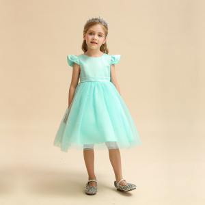 Abito da bambina in tulle azzurro