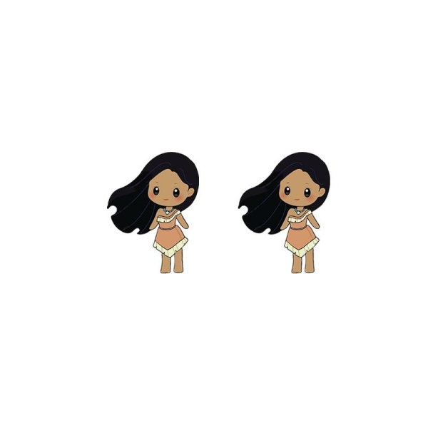Orecchini di Pocahontas su sfondo bianco
