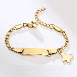 Bracciale in oro con dettaglio a farfalla