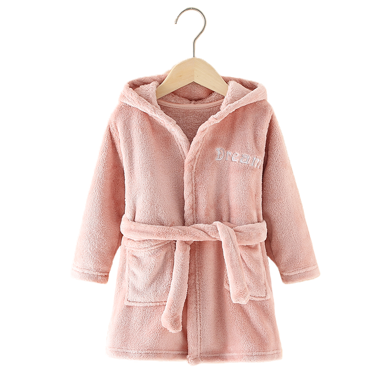 Vestaglia calda semplice da ragazza con l'iscrizione 