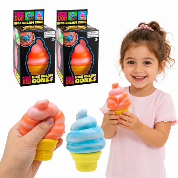 Squishy antistress Needoh a forma di cono gelato IMG squishy anti stress nee doh forme cornet glace9